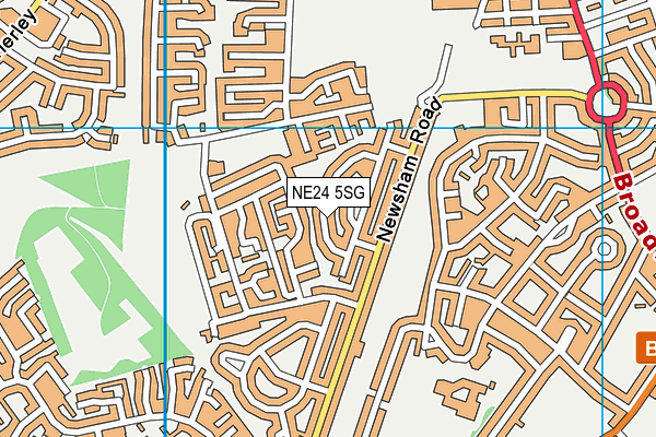 NE24 5SG map - OS VectorMap District (Ordnance Survey)