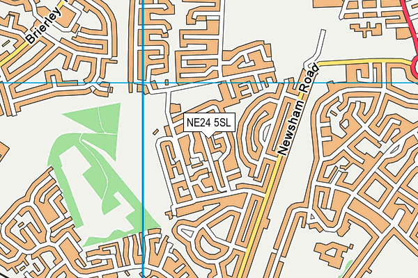 NE24 5SL map - OS VectorMap District (Ordnance Survey)