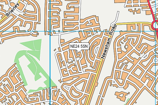 NE24 5SN map - OS VectorMap District (Ordnance Survey)