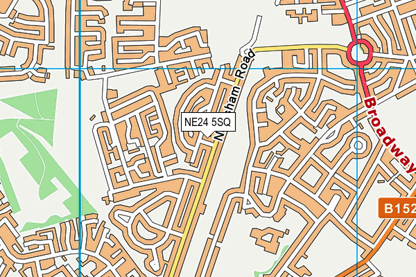 NE24 5SQ map - OS VectorMap District (Ordnance Survey)