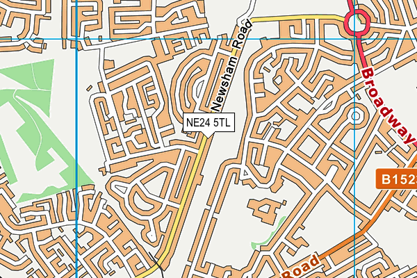 NE24 5TL map - OS VectorMap District (Ordnance Survey)