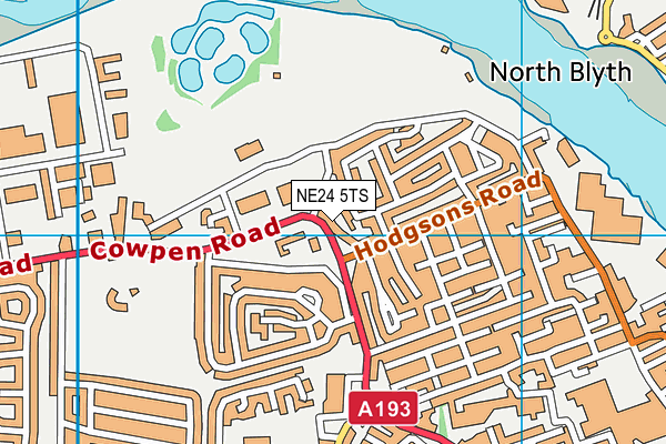 NE24 5TS map - OS VectorMap District (Ordnance Survey)