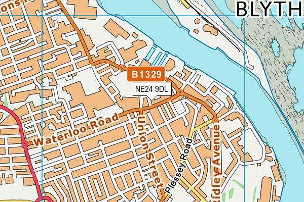 NE24 9DL map - OS VectorMap District (Ordnance Survey)