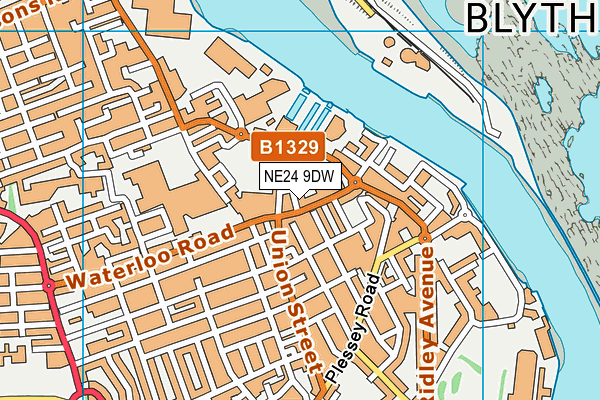 NE24 9DW map - OS VectorMap District (Ordnance Survey)