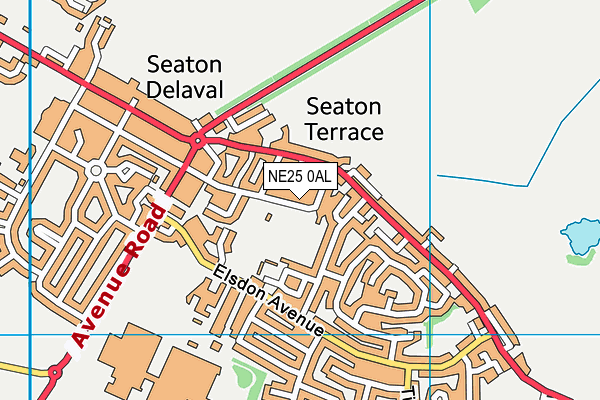 NE25 0AL map - OS VectorMap District (Ordnance Survey)