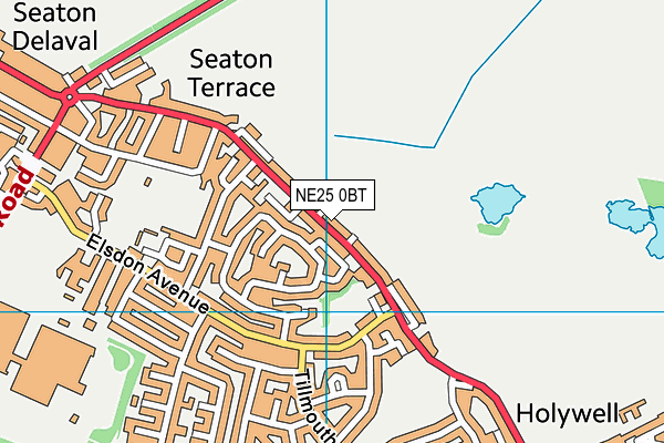 NE25 0BT map - OS VectorMap District (Ordnance Survey)