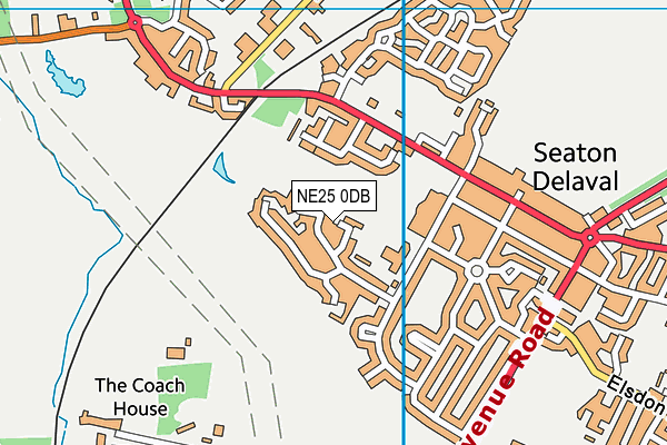 NE25 0DB map - OS VectorMap District (Ordnance Survey)