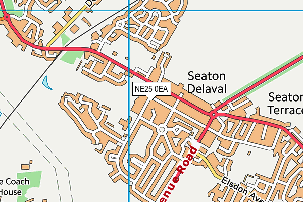 NE25 0EA map - OS VectorMap District (Ordnance Survey)