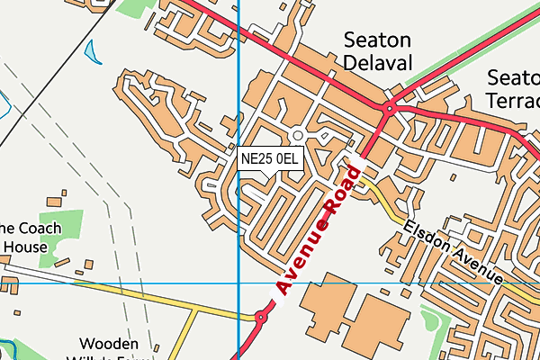 NE25 0EL map - OS VectorMap District (Ordnance Survey)