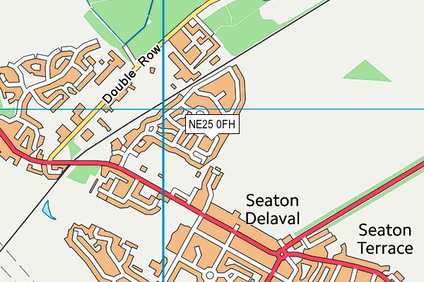 NE25 0FH map - OS VectorMap District (Ordnance Survey)
