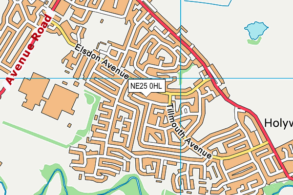 NE25 0HL map - OS VectorMap District (Ordnance Survey)