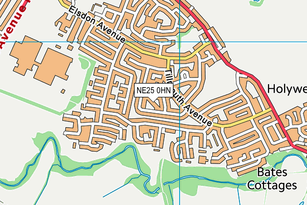 NE25 0HN map - OS VectorMap District (Ordnance Survey)
