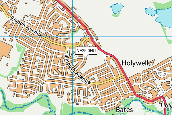 Bates Welfare map (NE25 0HU) - OS VectorMap District (Ordnance Survey)