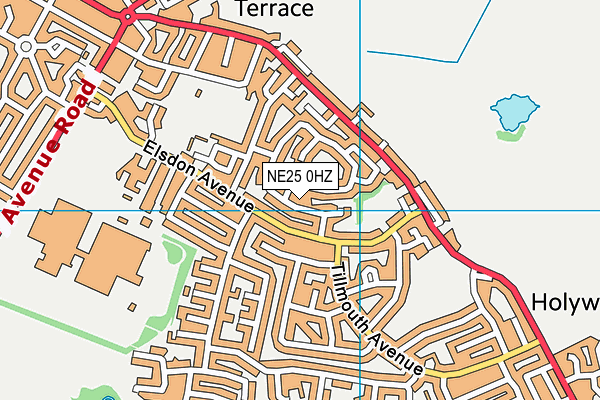 NE25 0HZ map - OS VectorMap District (Ordnance Survey)