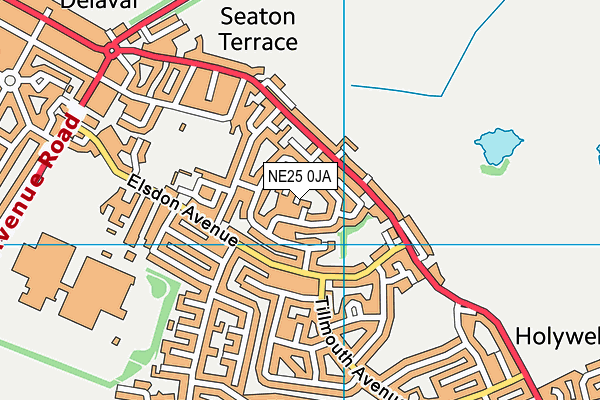 NE25 0JA map - OS VectorMap District (Ordnance Survey)