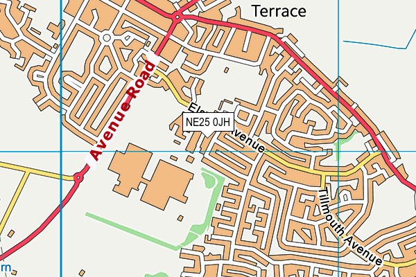 NE25 0JH map - OS VectorMap District (Ordnance Survey)