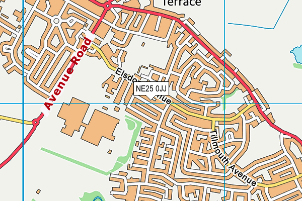 NE25 0JJ map - OS VectorMap District (Ordnance Survey)