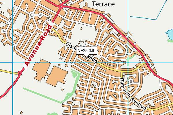 NE25 0JL map - OS VectorMap District (Ordnance Survey)