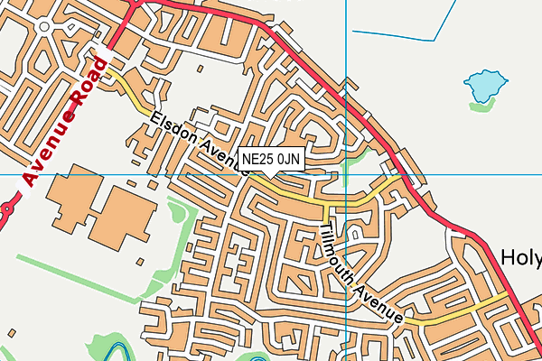 NE25 0JN map - OS VectorMap District (Ordnance Survey)