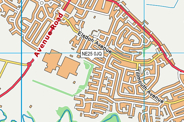 NE25 0JQ map - OS VectorMap District (Ordnance Survey)