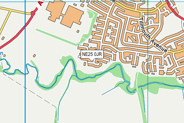 NE25 0JR map - OS VectorMap District (Ordnance Survey)