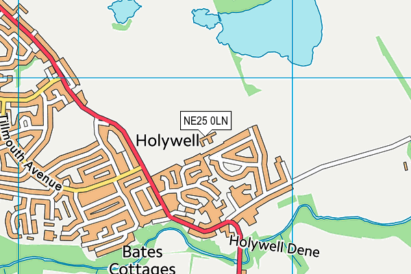 Holywell Village First School map (NE25 0LN) - OS VectorMap District (Ordnance Survey)