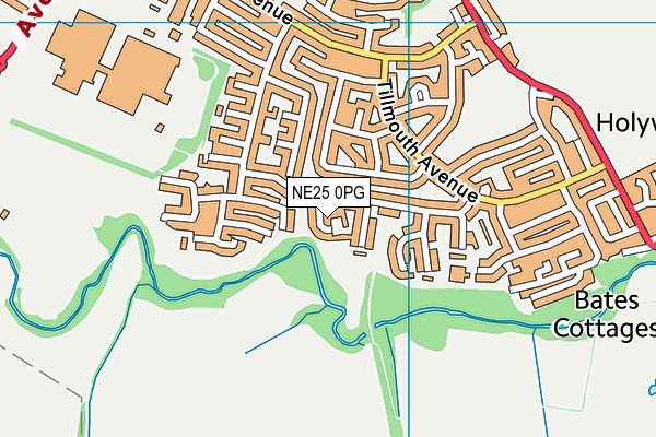 NE25 0PG map - OS VectorMap District (Ordnance Survey)