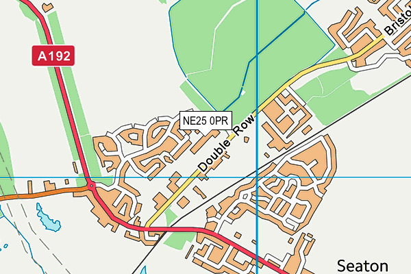 NE25 0PR map - OS VectorMap District (Ordnance Survey)