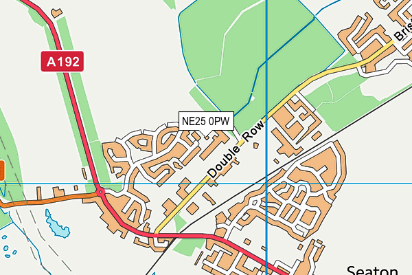 NE25 0PW map - OS VectorMap District (Ordnance Survey)