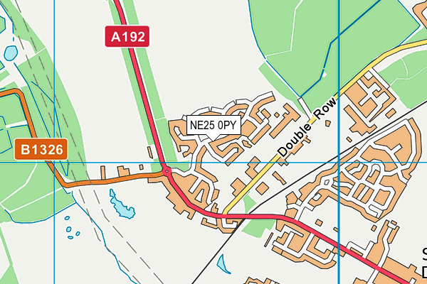 NE25 0PY map - OS VectorMap District (Ordnance Survey)