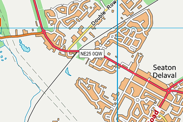 NE25 0QW map - OS VectorMap District (Ordnance Survey)