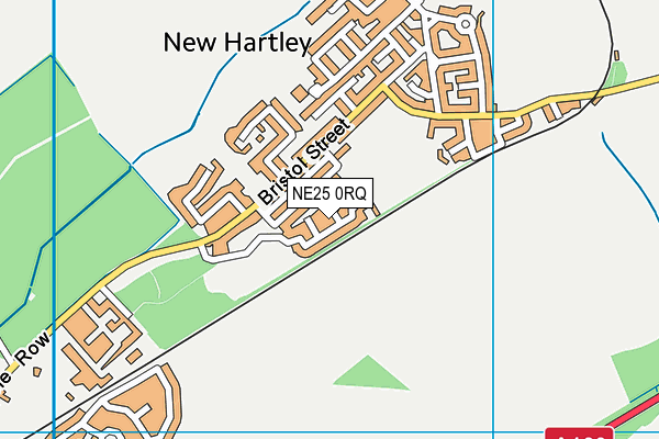 NE25 0RQ map - OS VectorMap District (Ordnance Survey)