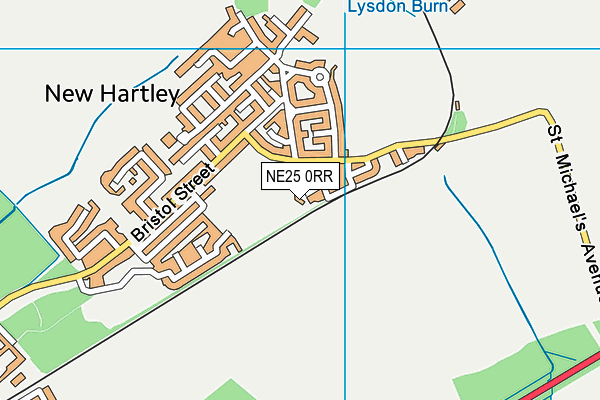 NE25 0RR map - OS VectorMap District (Ordnance Survey)