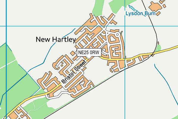 NE25 0RW map - OS VectorMap District (Ordnance Survey)