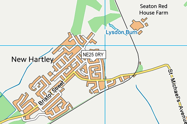 NE25 0RY map - OS VectorMap District (Ordnance Survey)