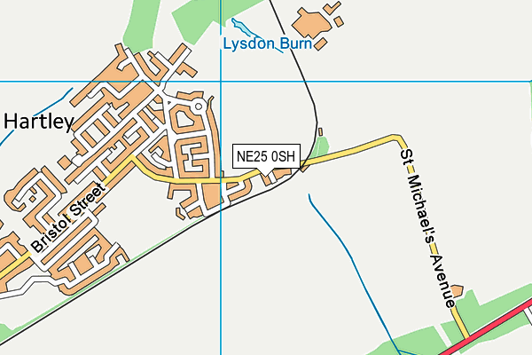 NE25 0SH map - OS VectorMap District (Ordnance Survey)