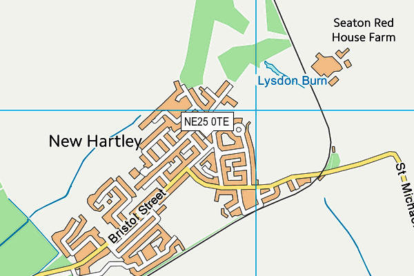 NE25 0TE map - OS VectorMap District (Ordnance Survey)