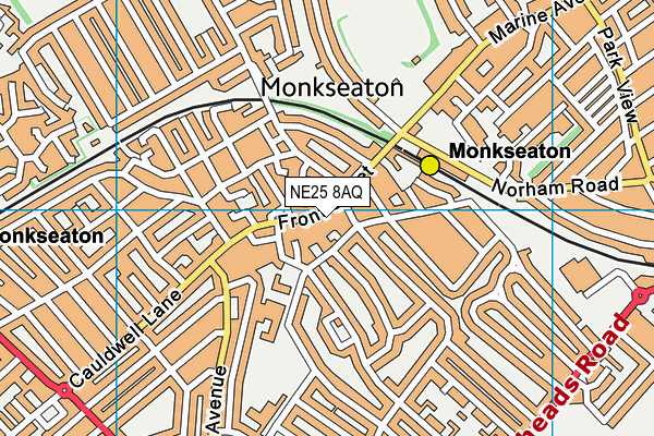 NE25 8AQ map - OS VectorMap District (Ordnance Survey)