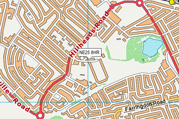 Hillheads Park map (NE25 8HR) - OS VectorMap District (Ordnance Survey)