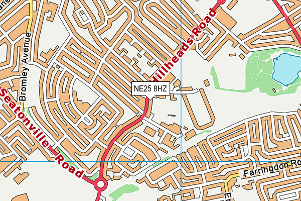 NE25 8HZ map - OS VectorMap District (Ordnance Survey)