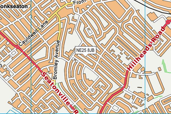 NE25 8JB map - OS VectorMap District (Ordnance Survey)