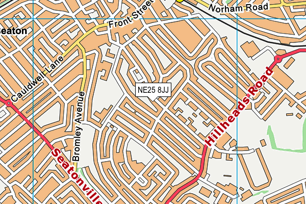 NE25 8JJ map - OS VectorMap District (Ordnance Survey)