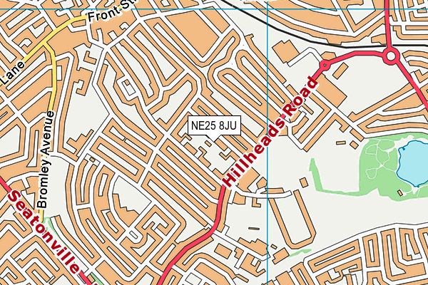 NE25 8JU map - OS VectorMap District (Ordnance Survey)