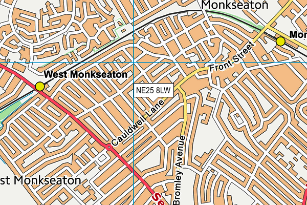NE25 8LW map - OS VectorMap District (Ordnance Survey)