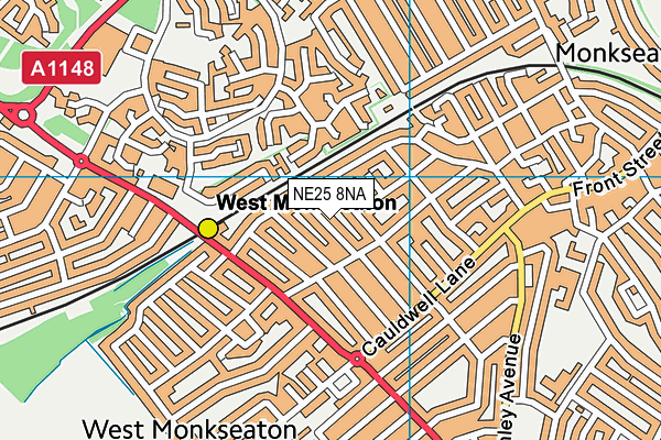 NE25 8NA map - OS VectorMap District (Ordnance Survey)