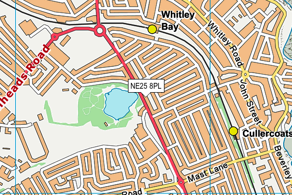 NE25 8PL map - OS VectorMap District (Ordnance Survey)