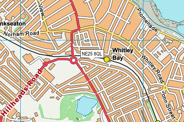 NE25 8QL map - OS VectorMap District (Ordnance Survey)