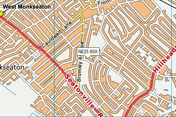 NE25 8SX map - OS VectorMap District (Ordnance Survey)