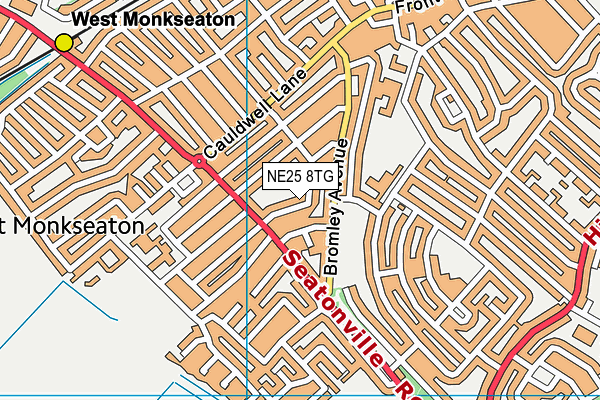 NE25 8TG map - OS VectorMap District (Ordnance Survey)