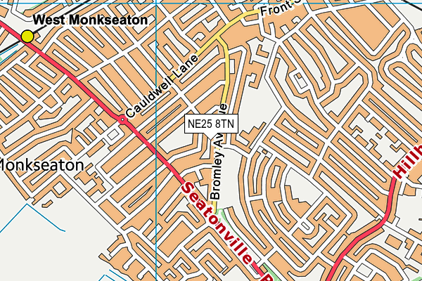 NE25 8TN map - OS VectorMap District (Ordnance Survey)